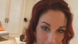 Italian Big Tits Milf wearing a Bikini after getting face fucked